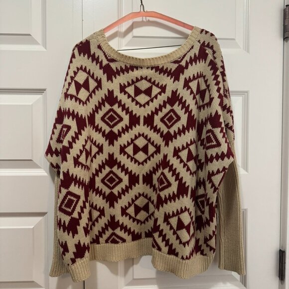 Oversized cropped sweater (DOUBLE ZERO) - Picture 3 of 3